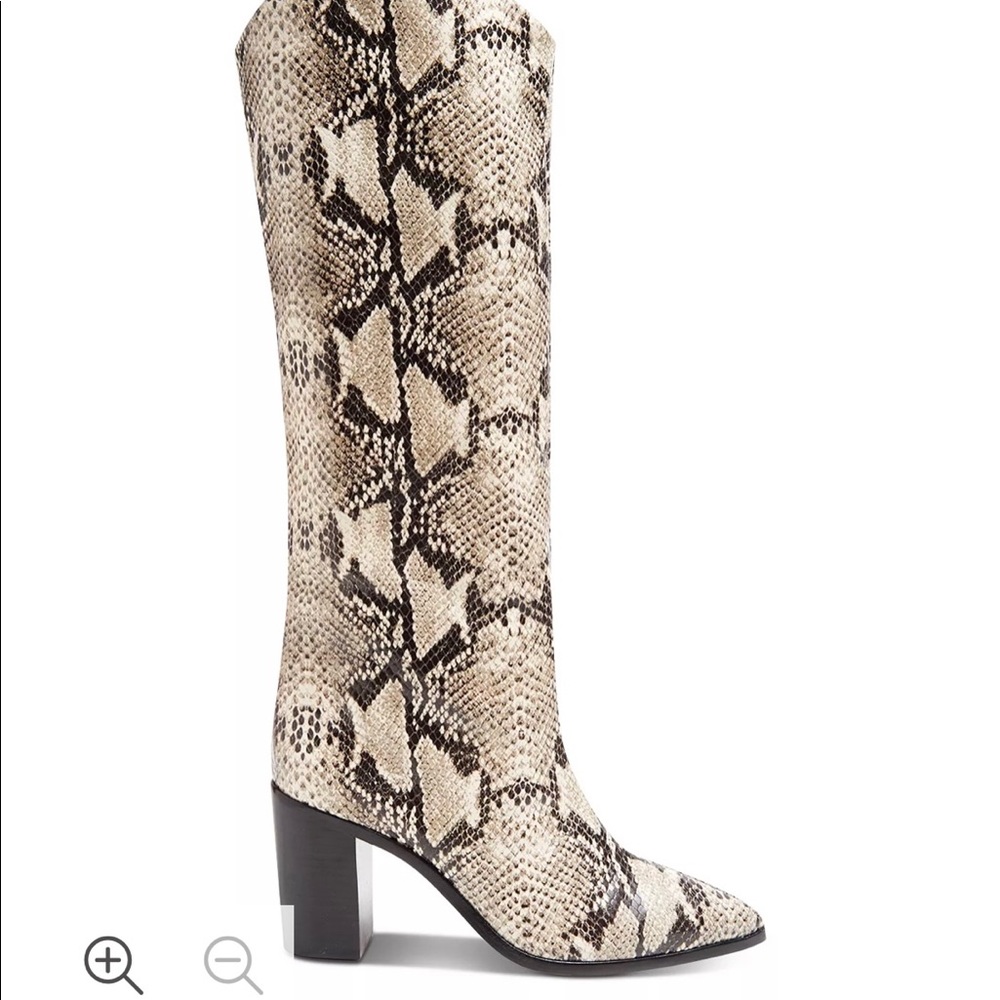 Shutz Analeah croc embossed tall boots